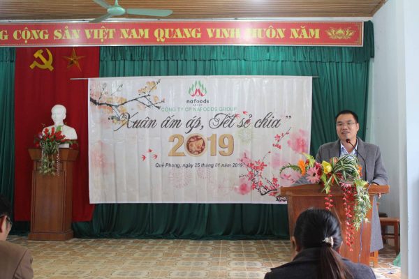Ông Phạm Duy Thái phát biểu tại chương trình từ thiện : "Xuân ấm áp, Tết sẻ chia"